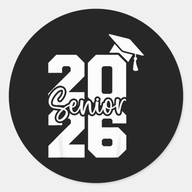 Adesivo Senior 2026 class of 2026 high school college (Frente)