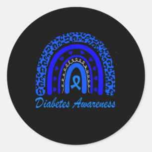 Adesivo Sensibilização Diabetes Mês Leopard Rainbow Women