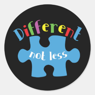 Adesivo Sensibilização Diferente Não Menos Autismo