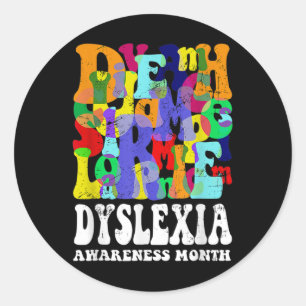 Adesivo Sensibilização Dislexia Deficiência na aprendizage