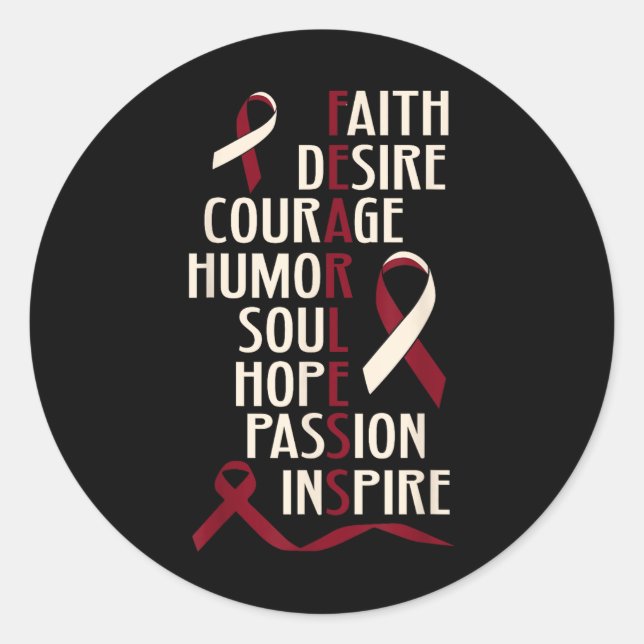 Adesivo Sensibilização do Cancer da Cabeça Oral (Frente)