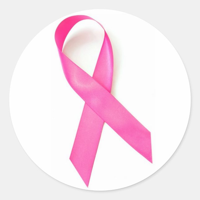 Adesivo Sensibilização do Cancer de Fita Rosa (Frente)
