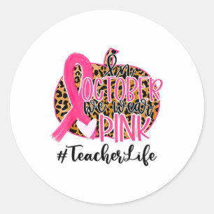 Adesivo Sensibilização do Cancer de Mama de Professores Em