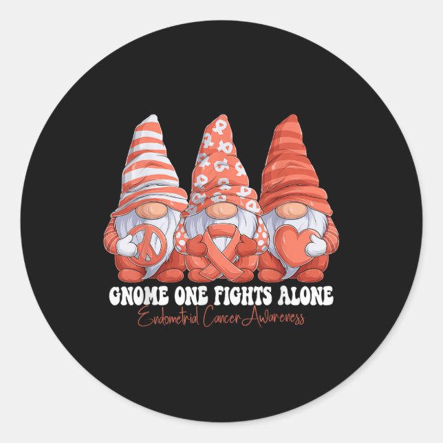 Adesivo Sensibilização do Cancer Endometrial Mês Peach Fri (Frente)