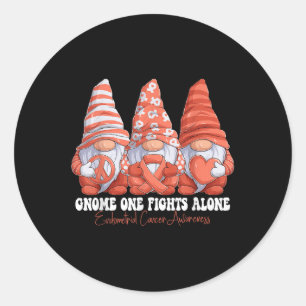 Adesivo Sensibilização do Cancer Endometrial Mês Peach Fri