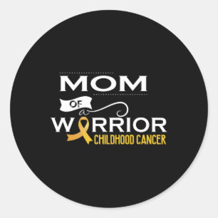 Adesivo Sensibilização do cancer infantil Mãe de um guerre