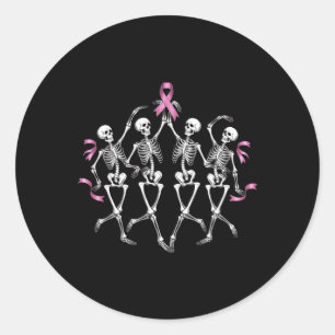 Adesivo Sensibilização do Cancer Mama Esqueleto Dançando R