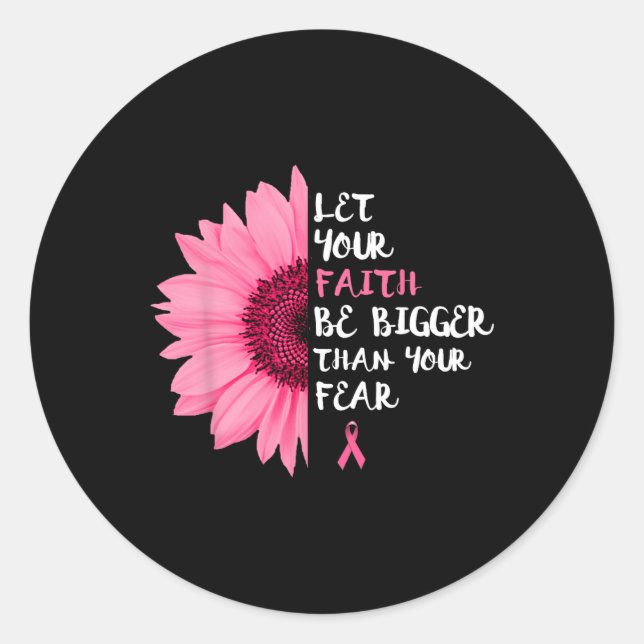 Adesivo Sensibilização do cancer Mês Flor, mulheres com fi (Frente)