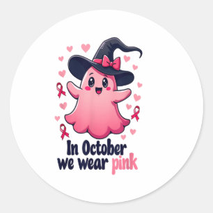 Adesivo Sensibilização do Cancer no Halloween Em Outubro N