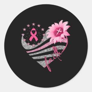 Adesivo Sensibilização do Cancer Sol Flor Fé Bling Bli
