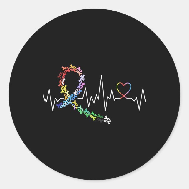 Adesivo Sensibilização do cancer Todos os Canceres são imp (Frente)