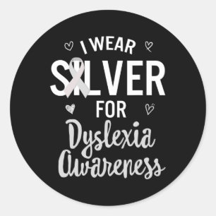 Adesivo Sensibilização Eu Visto Prateado Aprendizado de Fi