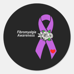 Adesivo Sensibilização Flores de Fita Roxas