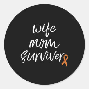 Adesivo Sensibilização Laranja Esposa Mãe Sobrevivente