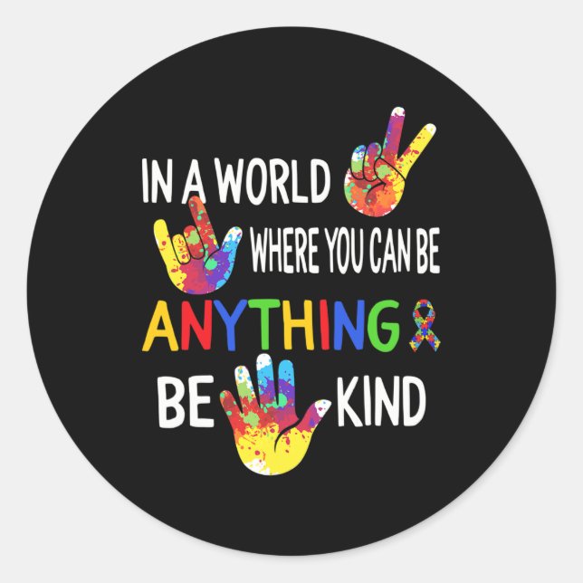 Adesivo Sensibilização No Mundo Seja Bastante Quebra-cabeç (Frente)