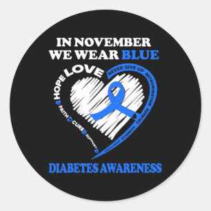 Adesivo Sensibilização para a diabetes em novembro Vestimo