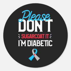 Adesivo Sensibilização para a Diabetes Tipo 1 Por favor nã