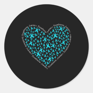 Adesivo Sensibilização para a Disautonomia, POTES Teais de