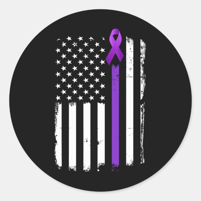 Adesivo Sensibilização para a Epilepsia Bandeira Americana (Frente)
