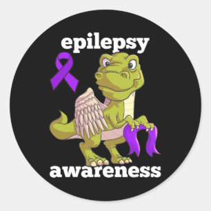 Adesivo Sensibilização para a Epilepsia Dinossauro Bonito 