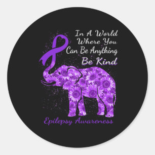 Adesivo Sensibilização para a epilepsia Elefante de girass