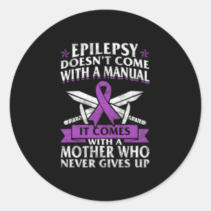 Adesivo Sensibilização para a Epilepsia Mãe Briso Roxo Con