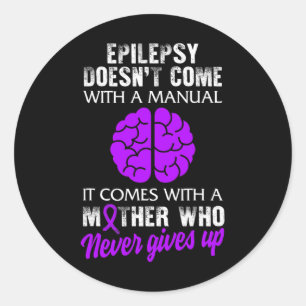 Adesivo Sensibilização para a Epilepsia Mãe Briso Roxo Con