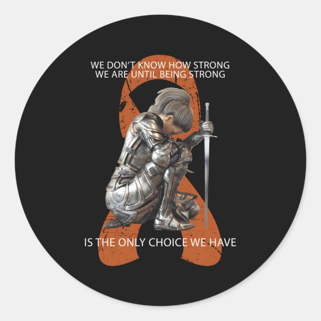 Adesivo Sensibilização para a esclerose múltipla laranja (Frente)