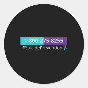 Adesivo Sensibilização para a Prevenção do Suicídio 1-800-