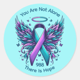 Adesivo Sensibilização para a prevenção do suicídio Fim da