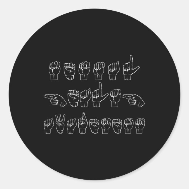 Adesivo Sensibilização Para A Saúde A Linguagem De Sinais  (Frente)