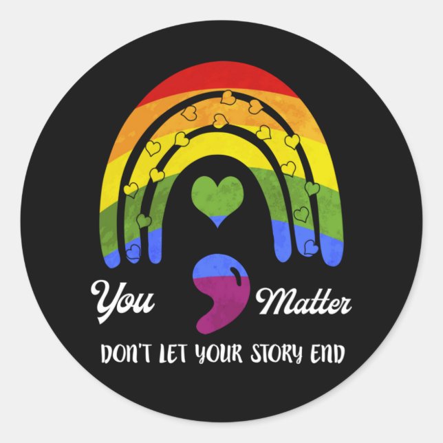 Adesivo Sensibilização para a Saúde Mental do Semicolon Nã (Frente)