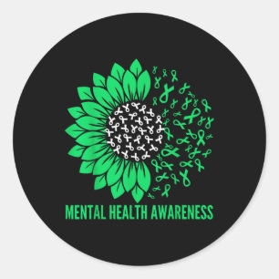 Adesivo Sensibilização para a saúde mental Fita solar Verd