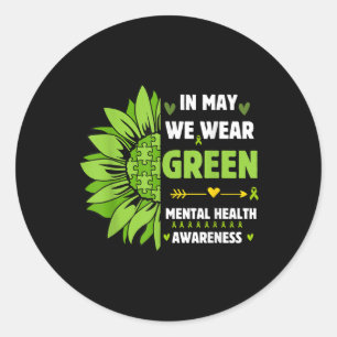 Adesivo Sensibilização para a saúde mental Fita Verde Gira