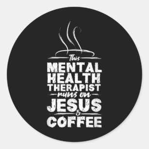Adesivo Sensibilização para a Saúde Mental Jesus &amp; Caf