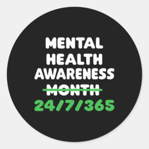 Adesivo Sensibilização Para A Saúde Mental Na Prevenção Do