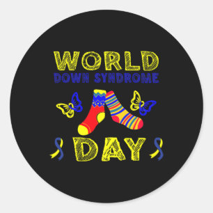 Adesivo Sensibilização para a síndrome de Down T21 Agita s