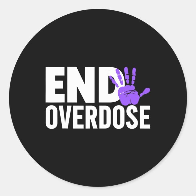 Adesivo Sensibilização para a Sobredosagem - Acabar com a  (Frente)