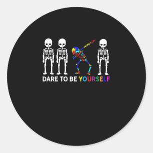 Adesivo Sensibilização para o Autismo de Skeleton Dabbin