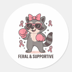 Adesivo Sensibilização Para O Cancer Engraçado Raccoon Fer