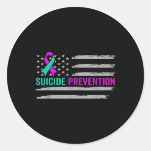 Adesivo Sensibilização para o suicídio Usa Bandeira Americ