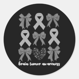 Adesivo Sensibilização Para O Tumor Do Cérebro Mês Cinza E