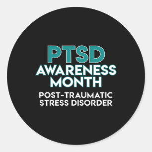 Adesivo Sensibilização Ptsd Mês Posto Desordem de Estresse