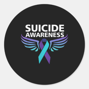 Adesivo Sensibilização Suicida Asas De Camisa E Suicídio D