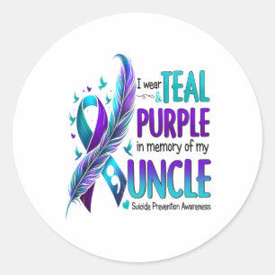 Adesivo Sensibilização Suicida Eu Visto Roxo Teal Em Memór