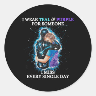 Adesivo Sensibilização Suicida Eu Visto Teal & Purple