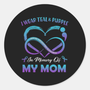 Adesivo Sensibilização Suicida Eu Visto Teal E Roxo Na Mem