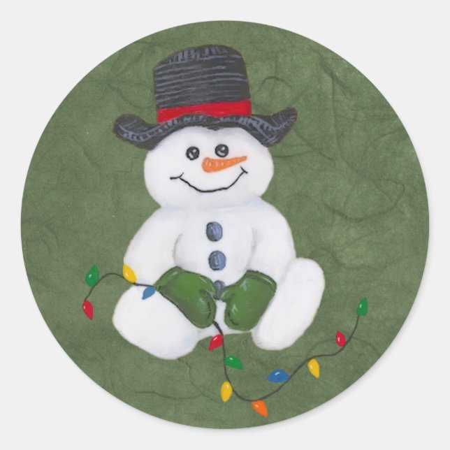 Adesivo Sentado Snowman Sticker (Frente)