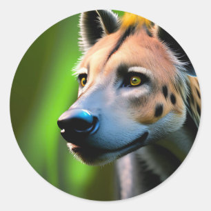 Adesivo Sentenciou A Hyena A Olhar Para A Sua Presa,