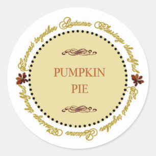Adesivo Sentimentos de Ação de Graças Pumpkin Pie Labs